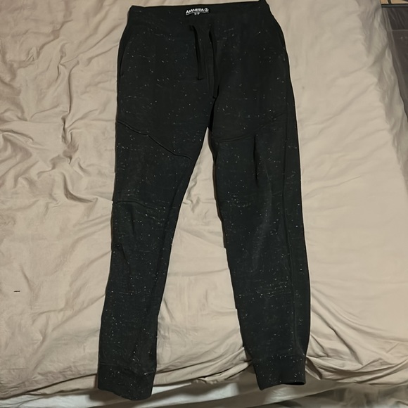 men’s small black w/ white speckles joggers - Picture 2 of 4